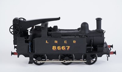 Lot 50 - A metal kit-built 0-gauge 0-6-0 crane tank locomotive