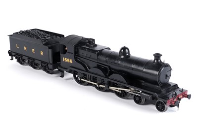 Lot 57 - A metal kit-built 0-gauge 4-6-0 locomotive and six-wheel tender