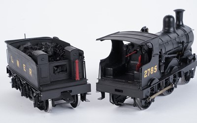 Lot 74 - A metal kit-built 0-gauge 0-6-0 locomotive and six-wheel tender
