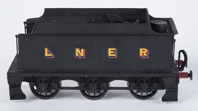 Lot 91 - A metal kit-built 0-gauge 0-8-0 locomotive and six-wheel tender
