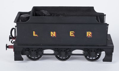 Lot 91 - A metal kit-built 0-gauge 0-8-0 locomotive and six-wheel tender