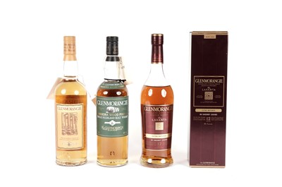 Lot 212 - Three various bottles of Glenmorangie Scotch Whisky