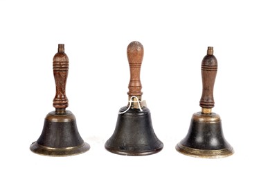 Lot 165 - Three brass hand bells