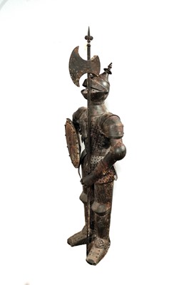Lot 232 - A contemporary cast iron model of a medieval knight
