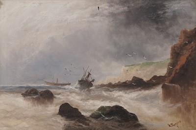 Lot 110 - William Rogers - A pair of marine views | oil