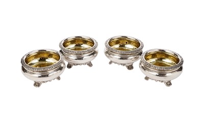 Lot 1448 - A set of four George IV salts