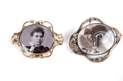 Lot 25 - Two Victorian mourning brooches