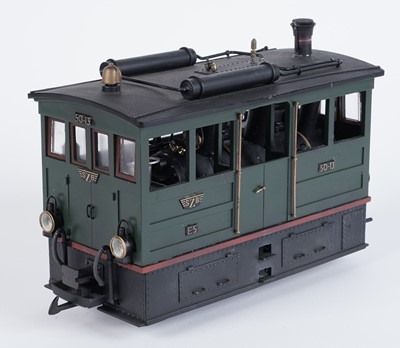 Lot 184 - A plastic kit-built G-gauge 0-4-0 Continental Steam Railcar