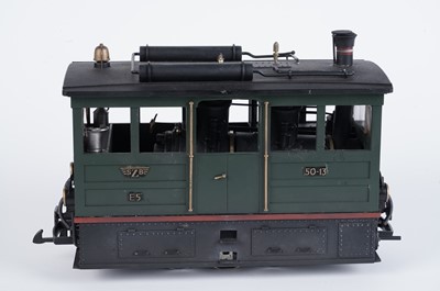 Lot 184 - A plastic kit-built G-gauge 0-4-0 Continental Steam Railcar