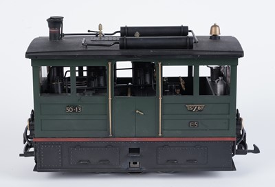 Lot 184 - A plastic kit-built G-gauge 0-4-0 Continental Steam Railcar