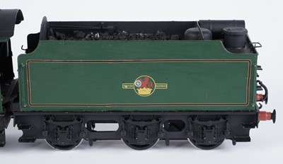Lot 225 - A metal kit-built 0-gauge 2-6-2 locomotive and six-wheel tender