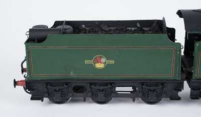 Lot 225 - A metal kit-built 0-gauge 2-6-2 locomotive and six-wheel tender