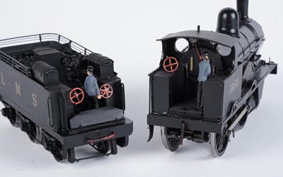 Lot 240 - A metal kit-built 0-gauge 2-4-0 locomotive and six-wheel tender
