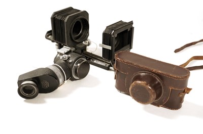 Lot 470A - A Leica IIIc rangefinder camera, and other Leica/Leitz accessories