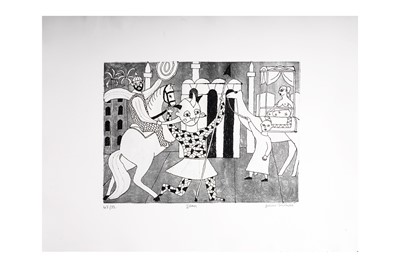 Lot 1009 - Julian Trevelyan RA - Islam | etching
