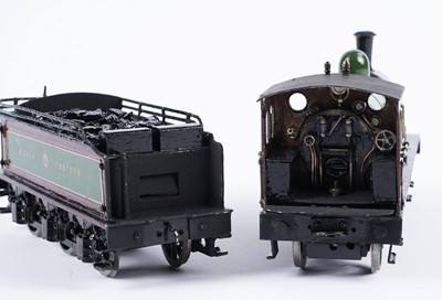 Lot 259 - A metal kit-built 0-gauge 4-2-2 locomotive and six-wheel tender