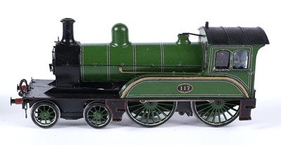 Lot 264 - A metal kit-built 0-gauge 4-4-0 locomotive and six-wheel tender