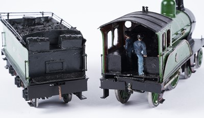 Lot 264 - A metal kit-built 0-gauge 4-4-0 locomotive and six-wheel tender