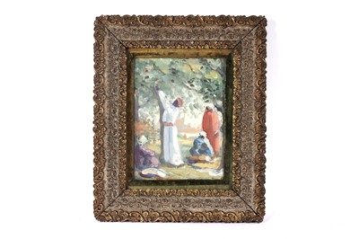 Lot 1607 - Gaston Jules Louis Durel - The Orange Grove | gouache