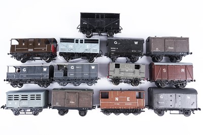 Lot 341 - A selection of 0-gauge guards wagons, vans and others