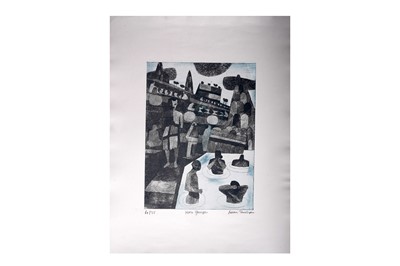 Lot 1018 - Julian Trevelyan - Holy Ganges | limited edition etching with aquatint