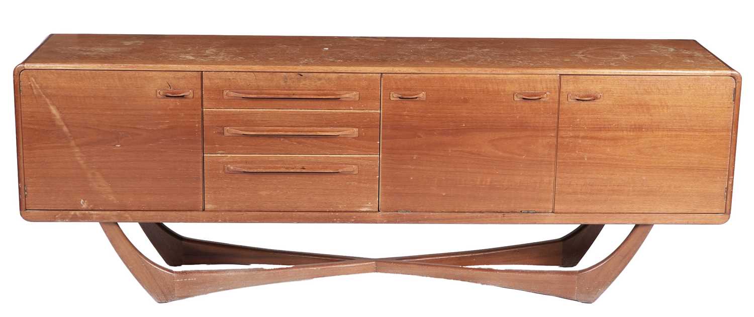 Lot 881 - Val Rossi for Beithcraft: A teak 'Organic' range floating sideboard