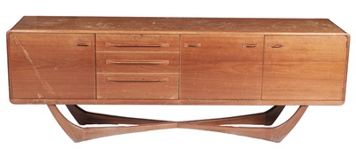 Lot 881 - Val Rossi for Beithcraft: A teak 'Organic' range floating sideboard
