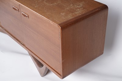 Lot 881 - Val Rossi for Beithcraft: A teak 'Organic' range floating sideboard