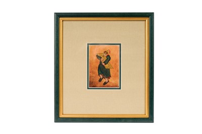 Lot 1057 - Yakup Abbasi - Man Holding a Carpet | watercolour