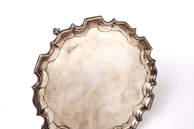 Lot 1351 - A George V silver salver