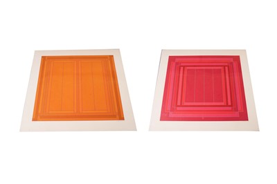 Lot 1078 - Peter Stroud - Yellow and Red Geometric | colour lithographs