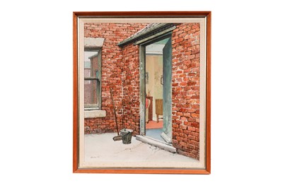 Lot 1298 - Alfred "Alf" Ainsley O'Brien - Still Life in a Back Yard | oil
