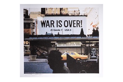 Lot 1110 - James Cauty - Al Qaeda 1 - USA 0 | colour lithograph