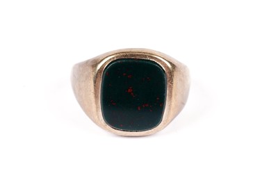 Lot 564 - Two bloodstone signet rings