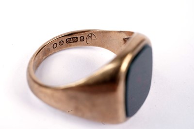 Lot 564 - Two bloodstone signet rings