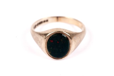 Lot 564 - Two bloodstone signet rings