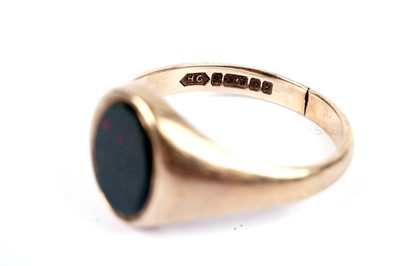Lot 564 - Two bloodstone signet rings