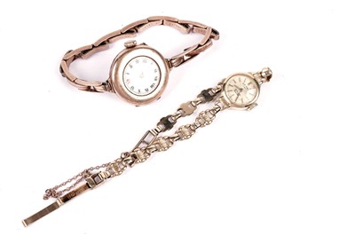 Lot 572 - A Rotary 9ct gold cased cocktail wristwatch; and another