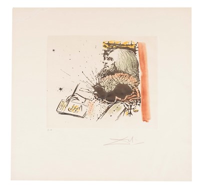 Lot 1129 - Salvador Dalí - Portrait de calderón | signed artist's proof colour etching