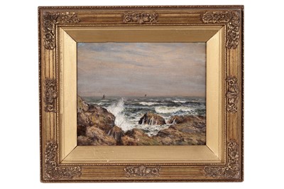 Lot 40 - Attributed to Joseph Dixon Clark - Crashing Waves on the Shore | oil