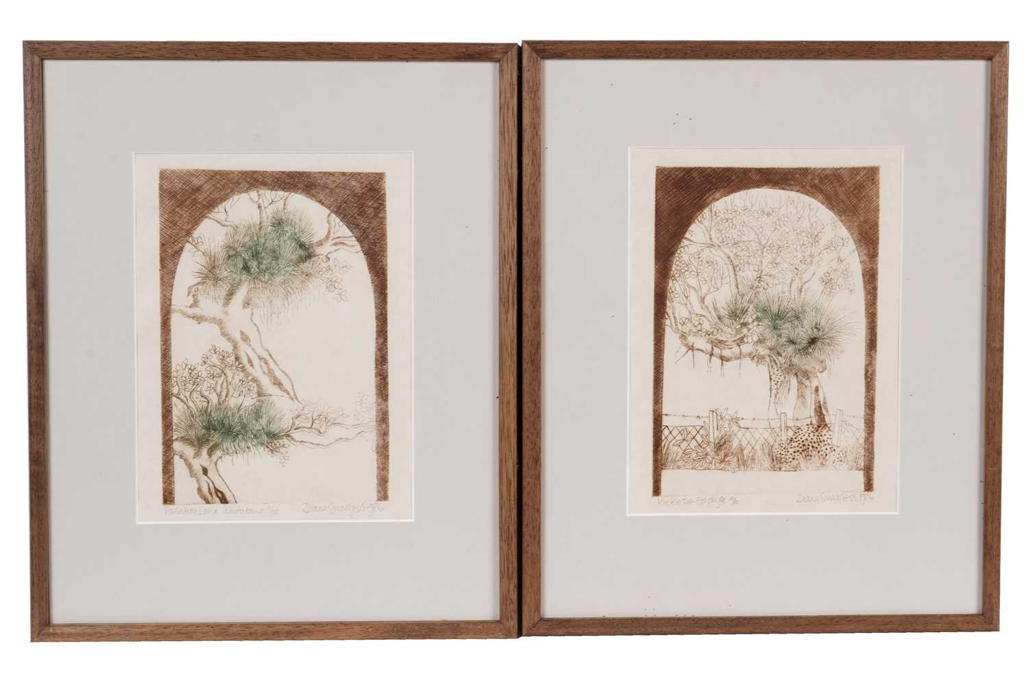 Lot 269 - Diana Smallfield - Kie Kie the Epiphyte, and Variations on a Pohutukawa | colour etchings