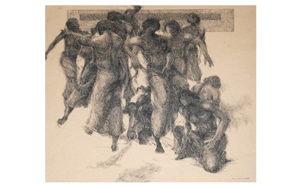 Lot 1242 - Khalil Ibrahim - 'Fisherman Series J' | ink on card