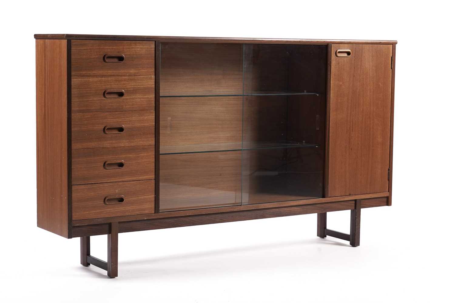 Lot 875 - Turnidge of London Ltd: A teak side display unit