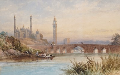 Lot 45 - James Burrell Smith - A view in Lucknow, India 1896 | watercolour