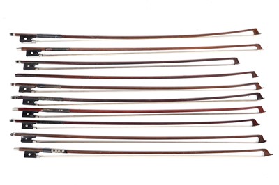 Lot 226 - Ten assorted violin bows