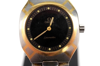 Lot 1045 - Omega Seamaster Polaris: a bi-coloured stainless steel and gold cased wristwatch