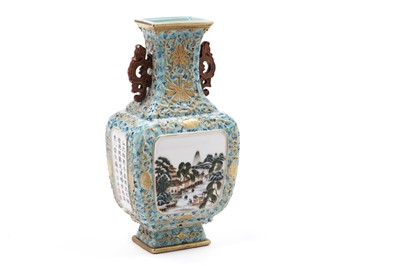 Lot 313 - A Chinese turquoise vase