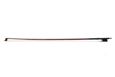 Lot 214 - A silver-mounted violin bow stamped 'Bausch'