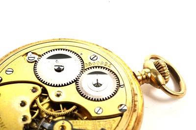 Lot 547 - Longines: an 18ct yellow gold pocket watch