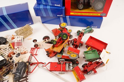 Lot 90 - A collection of vintage farmyard toys; and other model vehicles